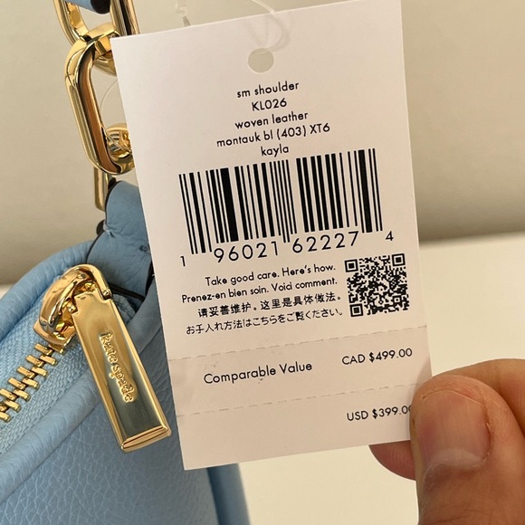 ♠️Kate Spade Kayla Woven Leather Small Convertible Shoulder Bag - Picture 6 of 12